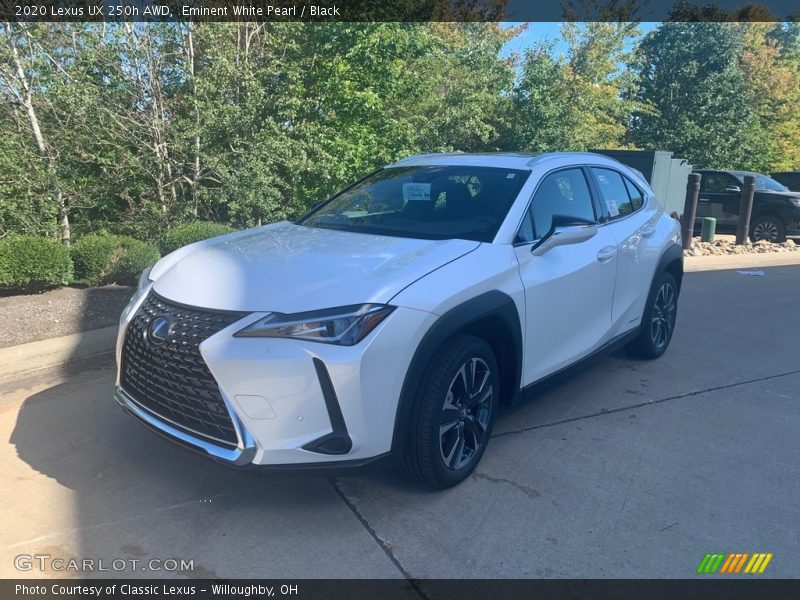 Eminent White Pearl / Black 2020 Lexus UX 250h AWD