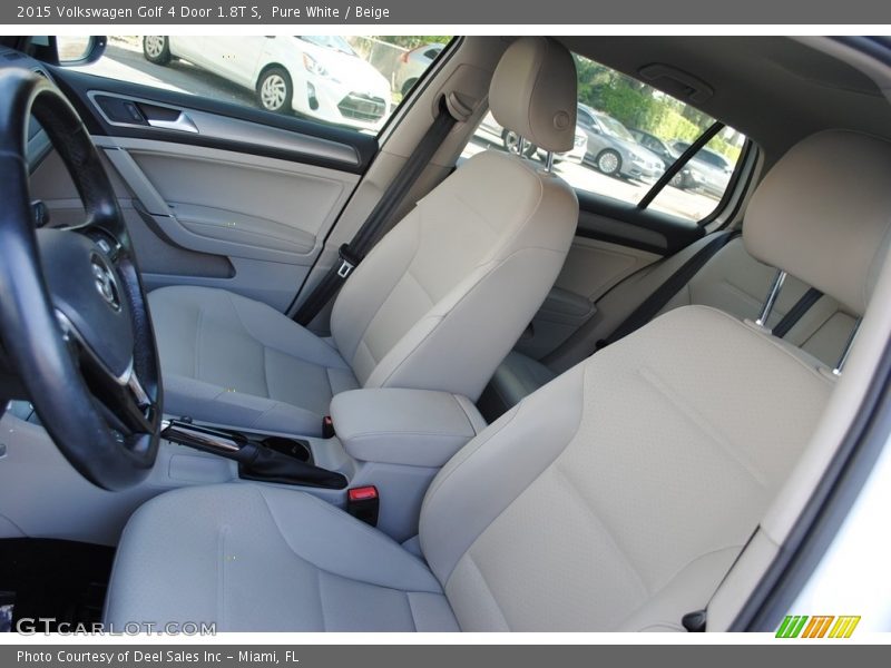 Pure White / Beige 2015 Volkswagen Golf 4 Door 1.8T S