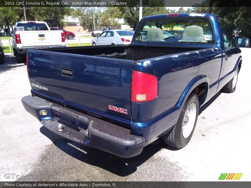 Indigo Blue Metallic / Graphite 2003 GMC Sonoma SL Regular Cab