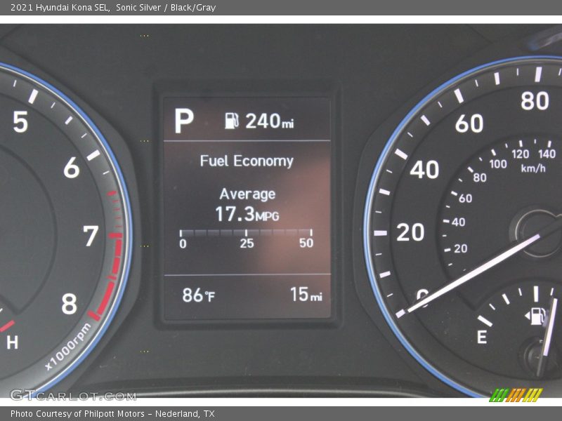 Sonic Silver / Black/Gray 2021 Hyundai Kona SEL