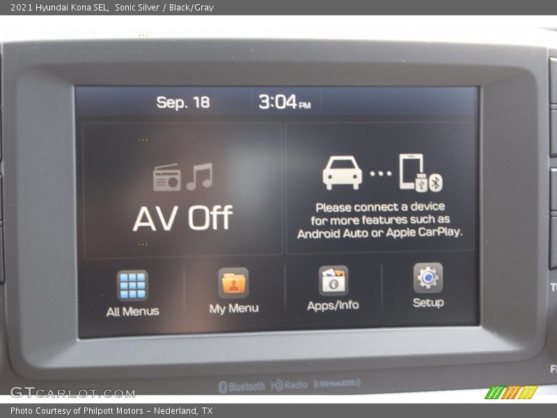 Sonic Silver / Black/Gray 2021 Hyundai Kona SEL