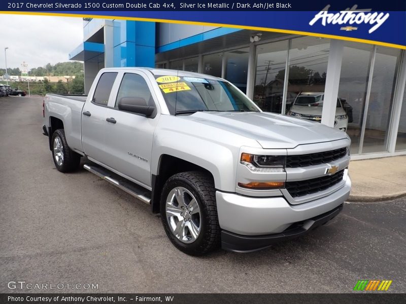 Silver Ice Metallic / Dark Ash/Jet Black 2017 Chevrolet Silverado 1500 Custom Double Cab 4x4