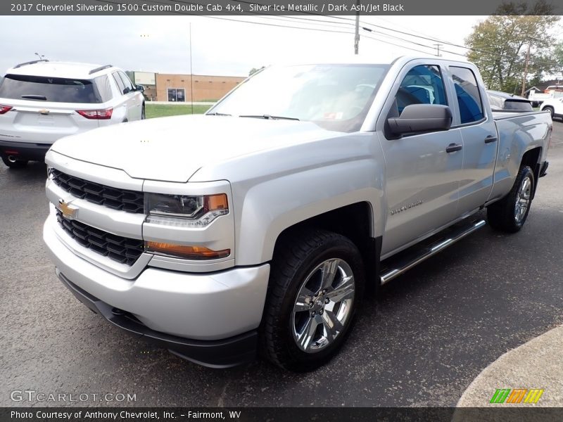 Silver Ice Metallic / Dark Ash/Jet Black 2017 Chevrolet Silverado 1500 Custom Double Cab 4x4