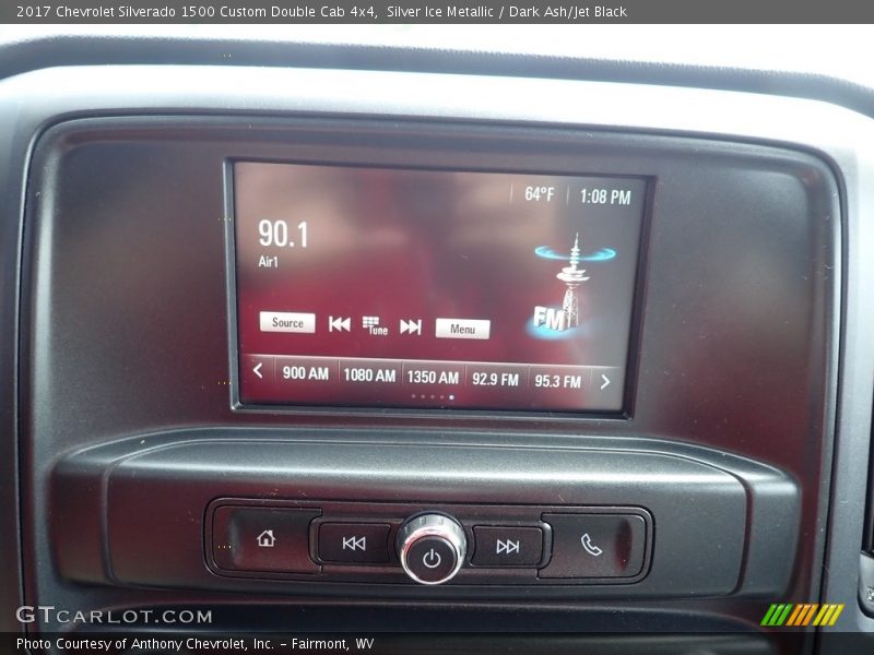 Silver Ice Metallic / Dark Ash/Jet Black 2017 Chevrolet Silverado 1500 Custom Double Cab 4x4
