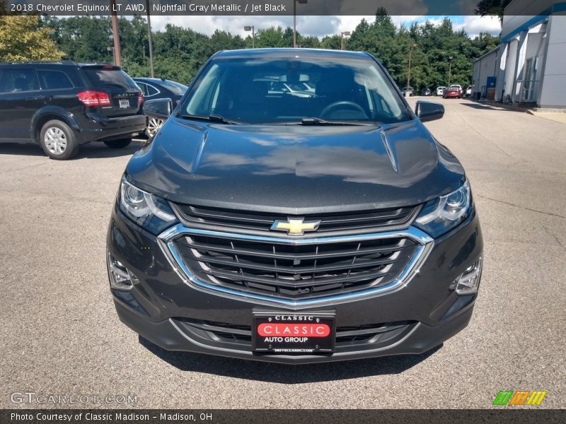Nightfall Gray Metallic / Jet Black 2018 Chevrolet Equinox LT AWD