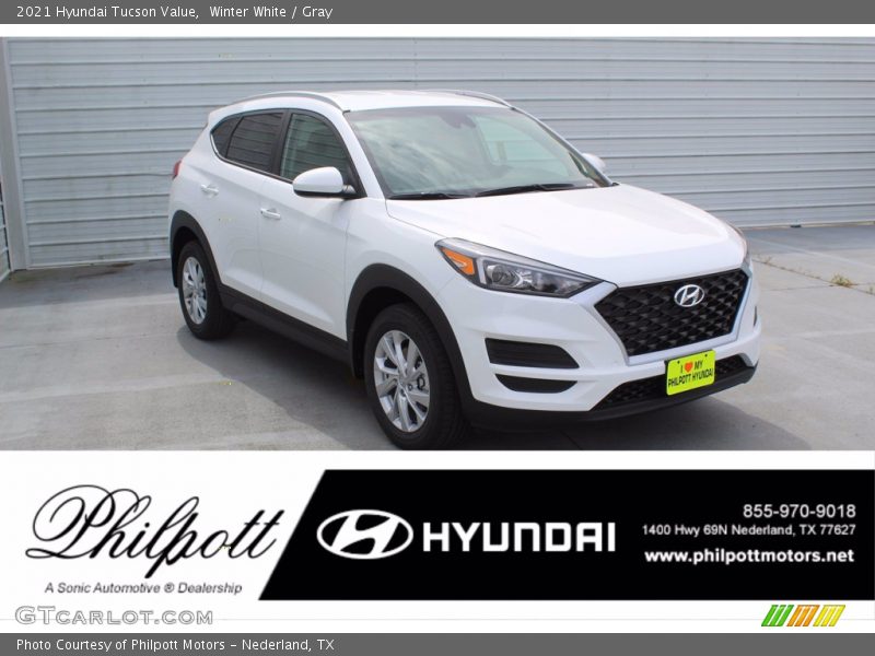 Winter White / Gray 2021 Hyundai Tucson Value