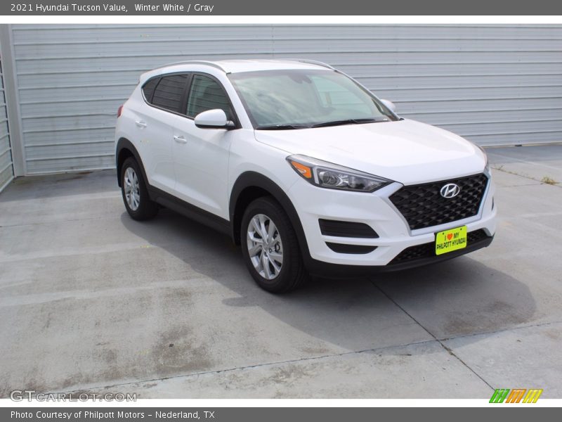 Winter White / Gray 2021 Hyundai Tucson Value