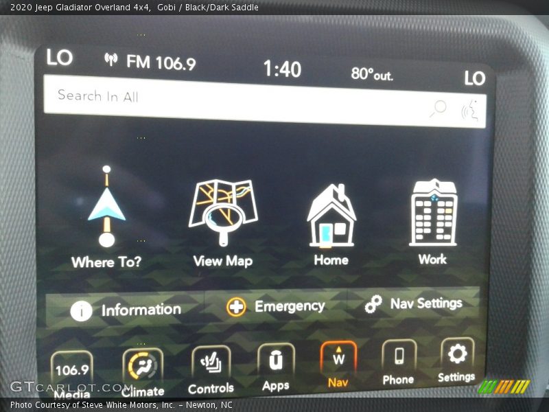 Gobi / Black/Dark Saddle 2020 Jeep Gladiator Overland 4x4