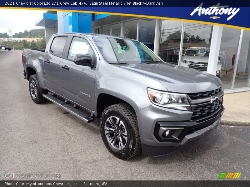 Satin Steel Metallic / Jet Black/­Dark Ash 2021 Chevrolet Colorado Z71 Crew Cab 4x4