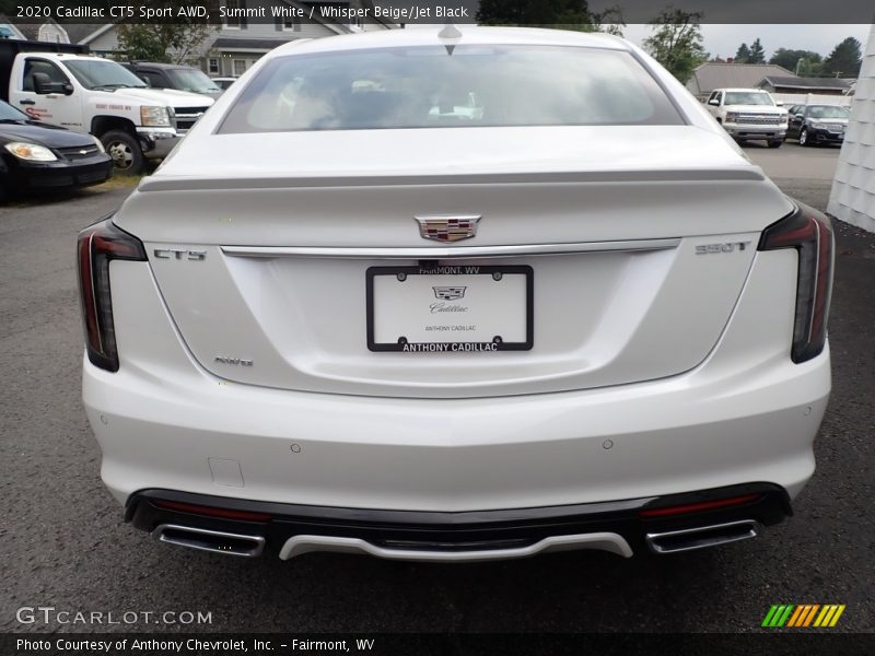 Summit White / Whisper Beige/Jet Black 2020 Cadillac CT5 Sport AWD