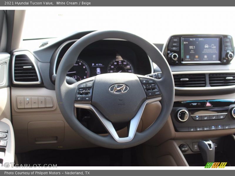 White Cream / Beige 2021 Hyundai Tucson Value