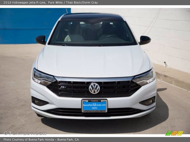 Pure White / Titan Black/Storm Gray 2019 Volkswagen Jetta R-Line