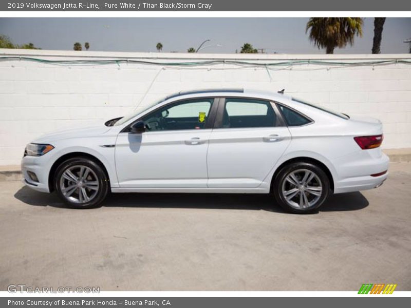 Pure White / Titan Black/Storm Gray 2019 Volkswagen Jetta R-Line