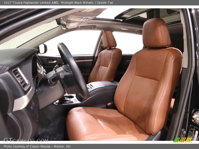 Midnight Black Metallic / Saddle Tan 2017 Toyota Highlander Limited AWD