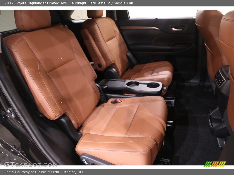 Midnight Black Metallic / Saddle Tan 2017 Toyota Highlander Limited AWD