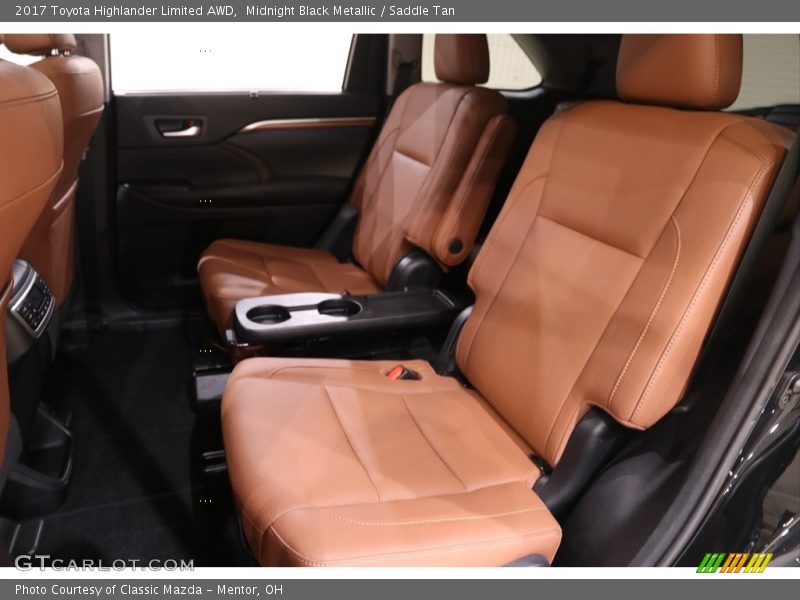 Midnight Black Metallic / Saddle Tan 2017 Toyota Highlander Limited AWD