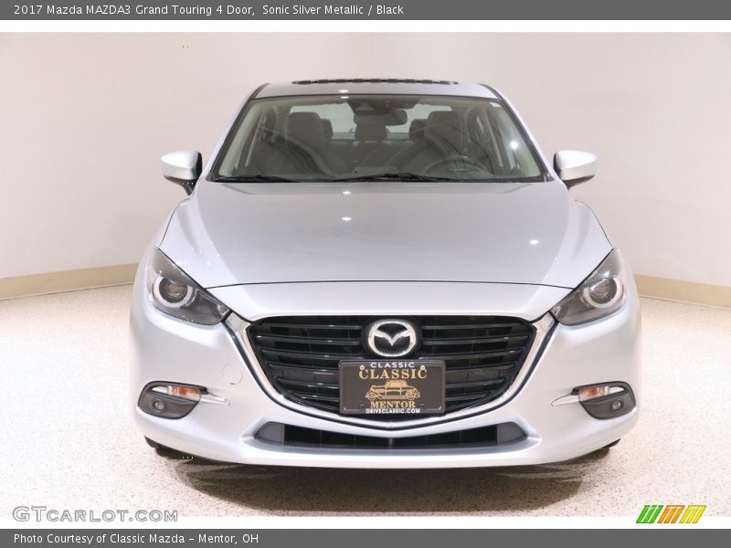 Sonic Silver Metallic / Black 2017 Mazda MAZDA3 Grand Touring 4 Door