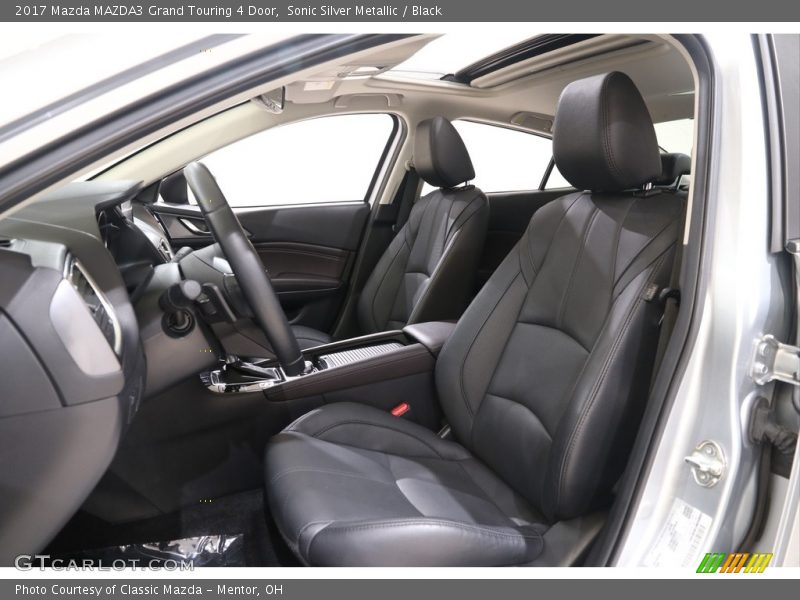 Sonic Silver Metallic / Black 2017 Mazda MAZDA3 Grand Touring 4 Door