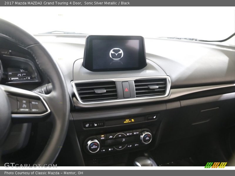 Sonic Silver Metallic / Black 2017 Mazda MAZDA3 Grand Touring 4 Door