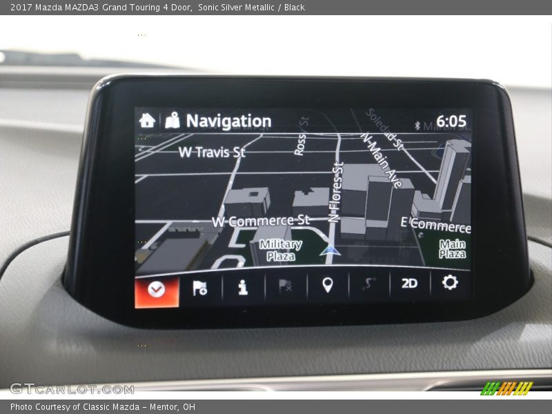 Sonic Silver Metallic / Black 2017 Mazda MAZDA3 Grand Touring 4 Door