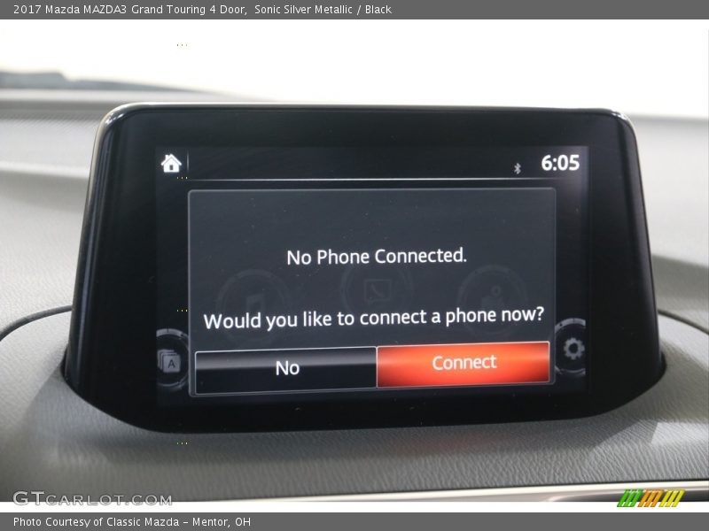 Sonic Silver Metallic / Black 2017 Mazda MAZDA3 Grand Touring 4 Door