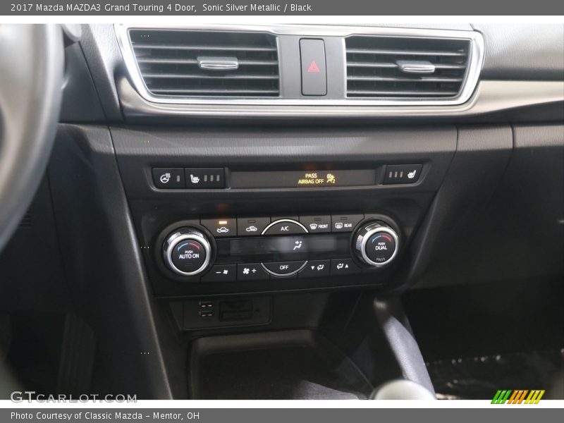 Sonic Silver Metallic / Black 2017 Mazda MAZDA3 Grand Touring 4 Door