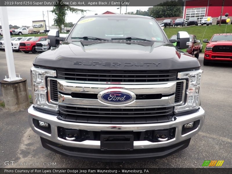 Agate Black / Earth Gray 2019 Ford F250 Super Duty XLT Crew Cab 4x4