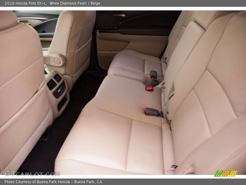 White Diamond Pearl / Beige 2019 Honda Pilot EX-L