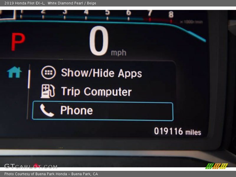 White Diamond Pearl / Beige 2019 Honda Pilot EX-L