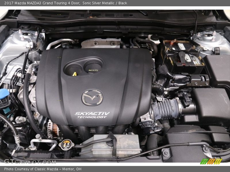 Sonic Silver Metallic / Black 2017 Mazda MAZDA3 Grand Touring 4 Door