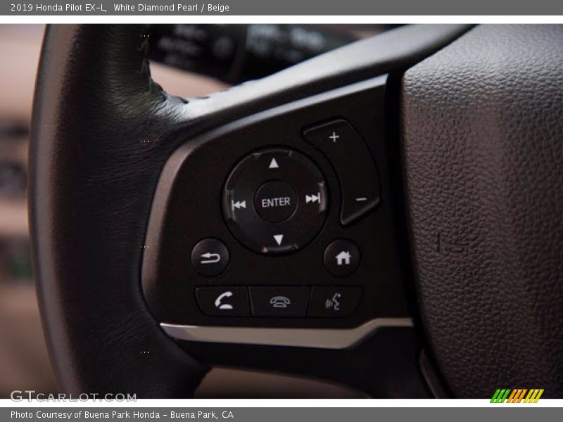 White Diamond Pearl / Beige 2019 Honda Pilot EX-L