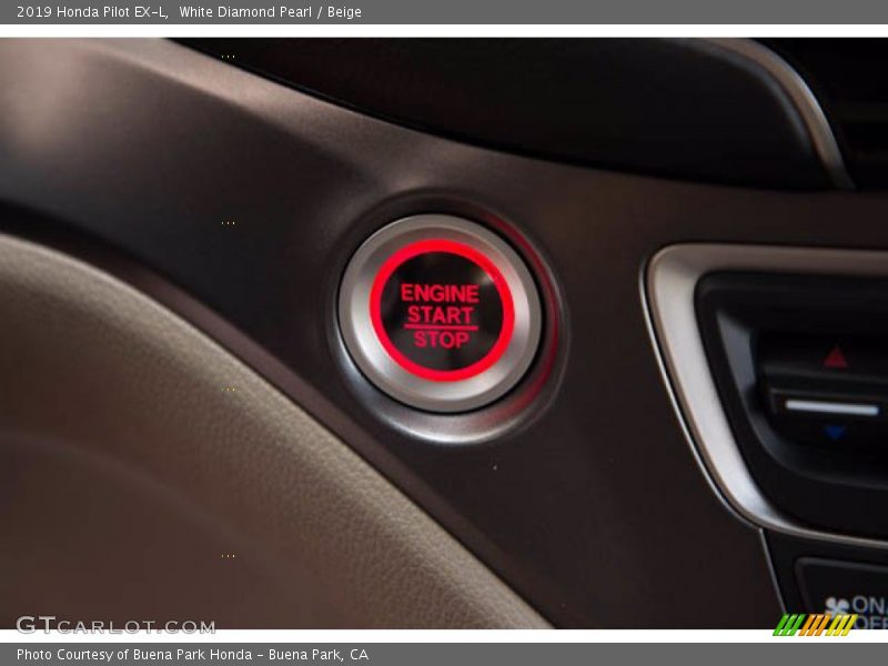 White Diamond Pearl / Beige 2019 Honda Pilot EX-L