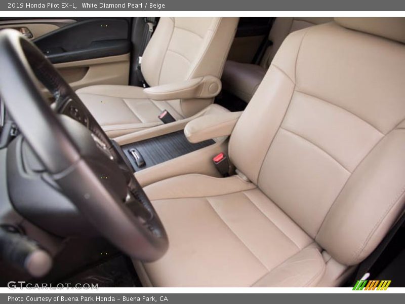 White Diamond Pearl / Beige 2019 Honda Pilot EX-L
