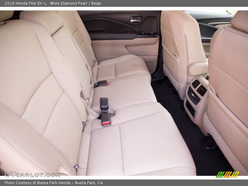 White Diamond Pearl / Beige 2019 Honda Pilot EX-L