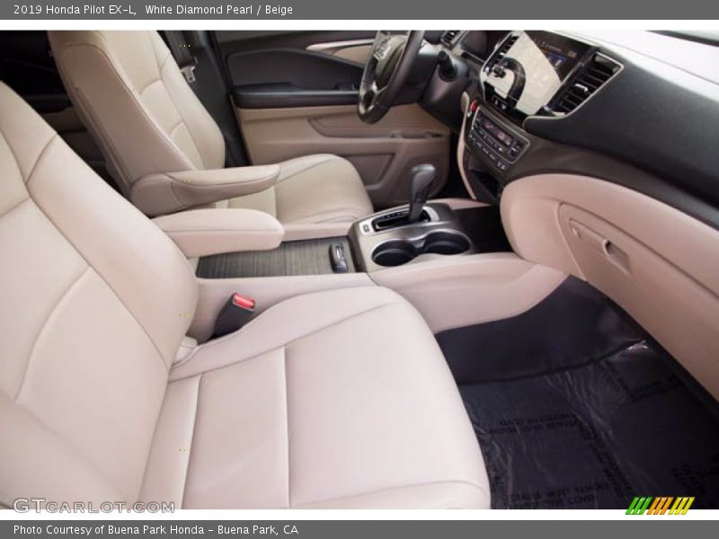 White Diamond Pearl / Beige 2019 Honda Pilot EX-L