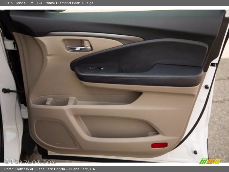 White Diamond Pearl / Beige 2019 Honda Pilot EX-L