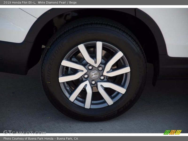 White Diamond Pearl / Beige 2019 Honda Pilot EX-L