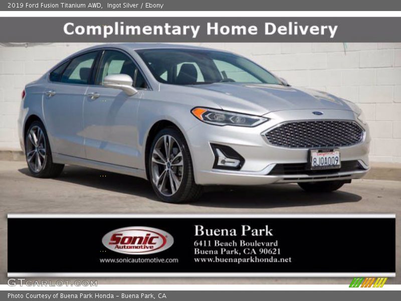 Ingot Silver / Ebony 2019 Ford Fusion Titanium AWD