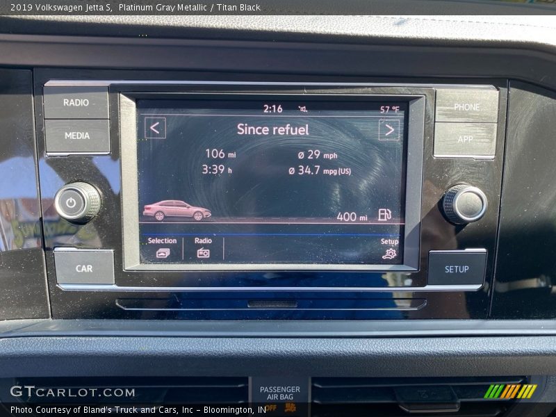 Platinum Gray Metallic / Titan Black 2019 Volkswagen Jetta S