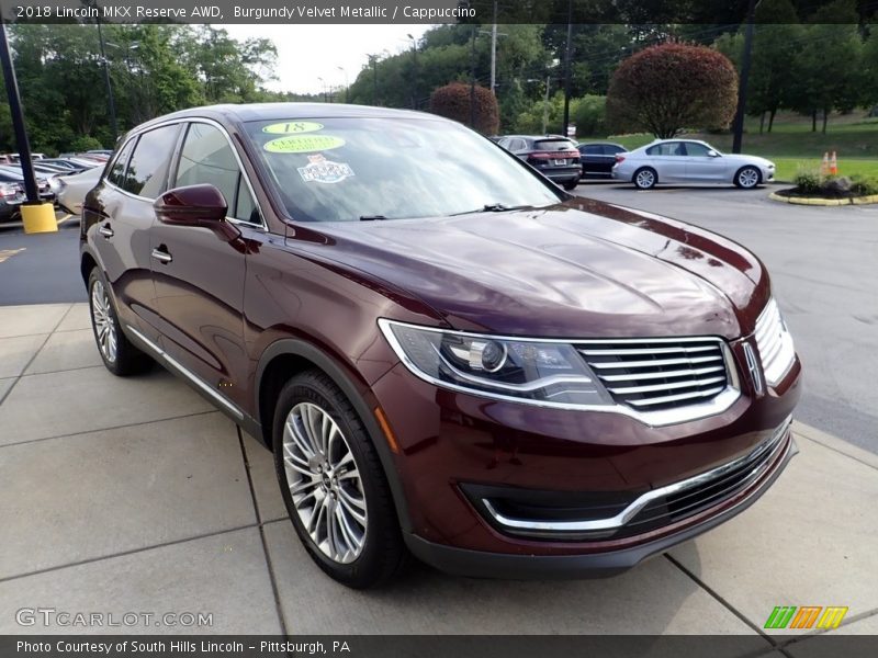 Burgundy Velvet Metallic / Cappuccino 2018 Lincoln MKX Reserve AWD