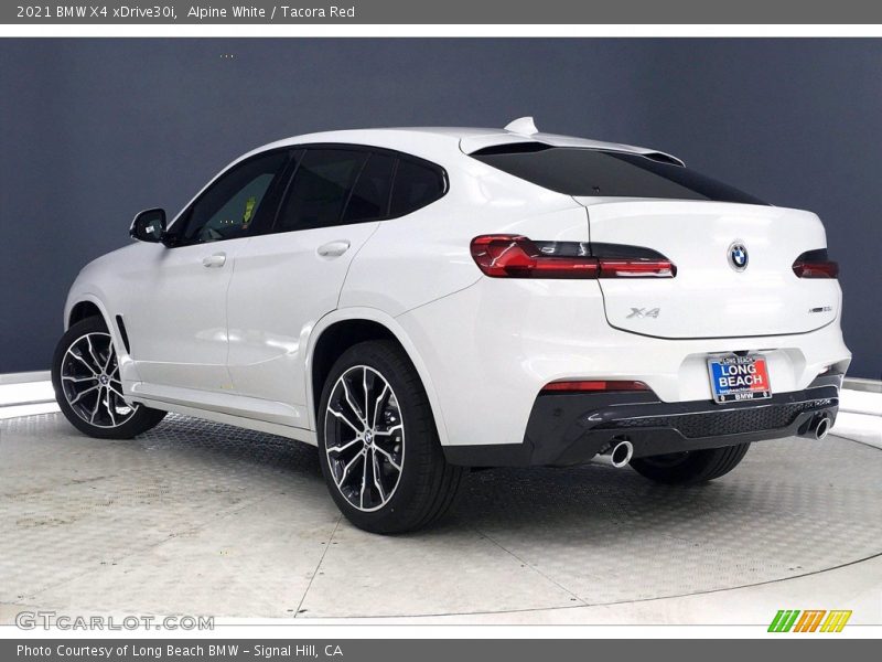 Alpine White / Tacora Red 2021 BMW X4 xDrive30i