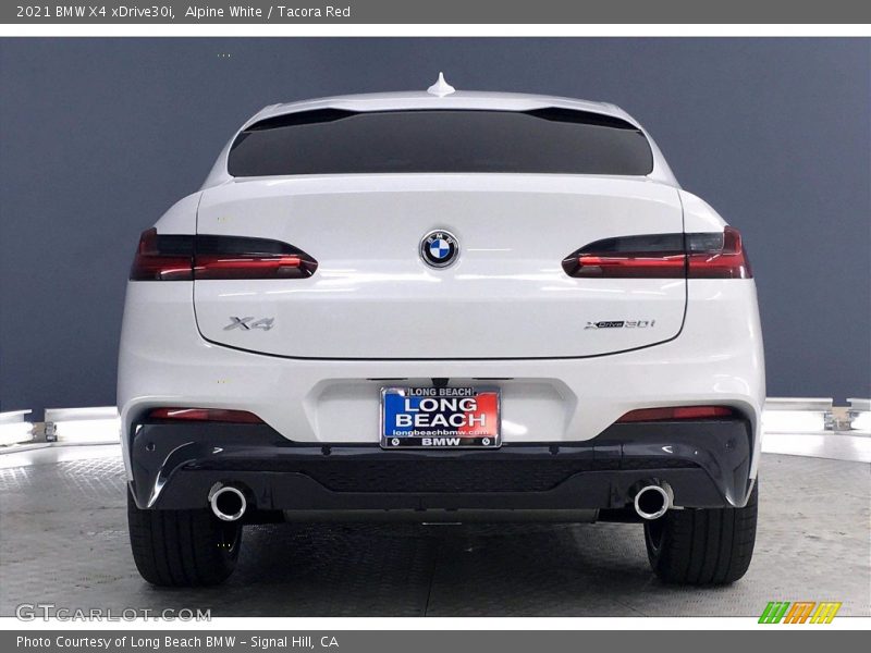 Alpine White / Tacora Red 2021 BMW X4 xDrive30i