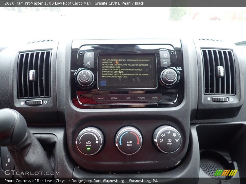 Controls of 2020 ProMaster 1500 Low Roof Cargo Van