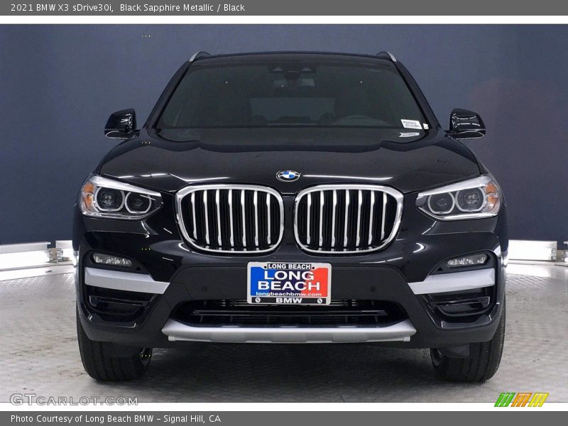 Black Sapphire Metallic / Black 2021 BMW X3 sDrive30i