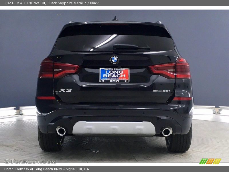 Black Sapphire Metallic / Black 2021 BMW X3 sDrive30i