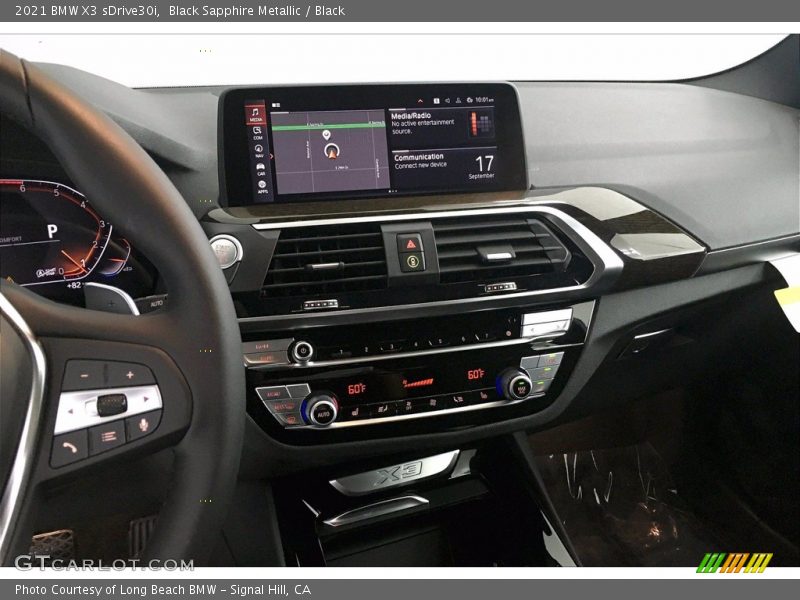 Black Sapphire Metallic / Black 2021 BMW X3 sDrive30i