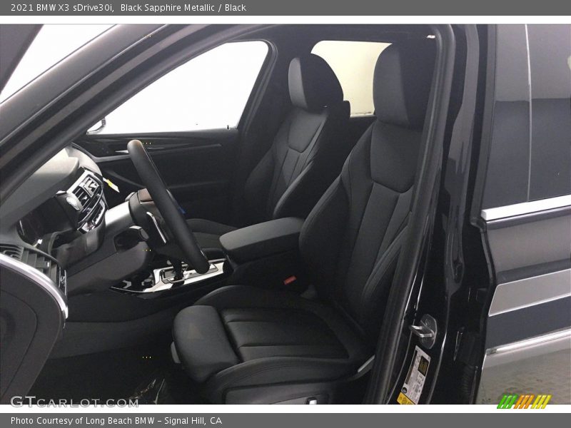 Black Sapphire Metallic / Black 2021 BMW X3 sDrive30i