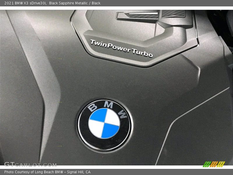 Black Sapphire Metallic / Black 2021 BMW X3 sDrive30i
