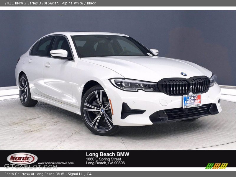 Alpine White / Black 2021 BMW 3 Series 330i Sedan