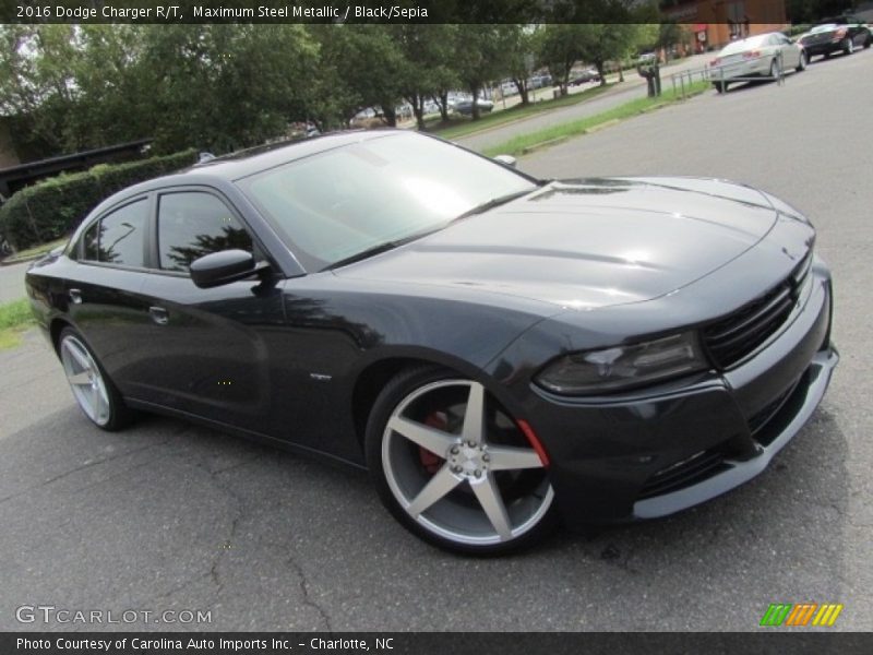 Maximum Steel Metallic / Black/Sepia 2016 Dodge Charger R/T